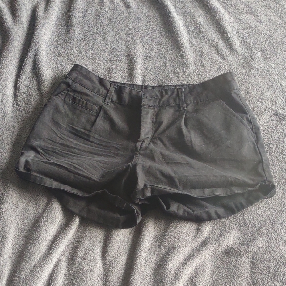 Ambiance Black High Waist Shorts